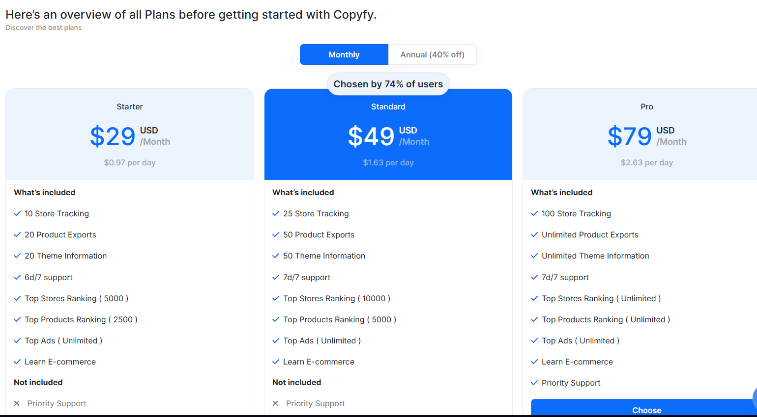 pricing copyfy